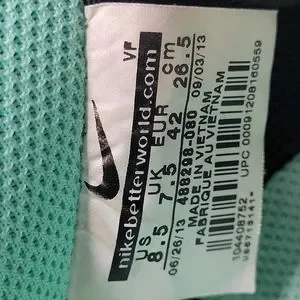 Nike Air Force 1 \'82 Black Velour Shoes Mens 8.5 Green Glow Shiny 498288-080 Buy Nike Air Force 1 Low  main image 3